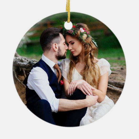 初めてのクリスマス金ゴールドフローラ |戻る写真 セラミックオーナメント (裏面)