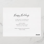 初めてのクリスマス金ゴールド箔の誕生発表 箔シーズンポストカード (裏面)