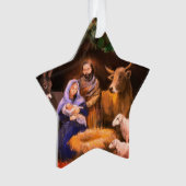 初めてのクリスマス降誕のシーン オーナメント (正面)