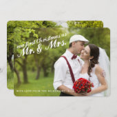 初めてのクリスマス2枚の写真カード シーズンカード (正面/裏面)