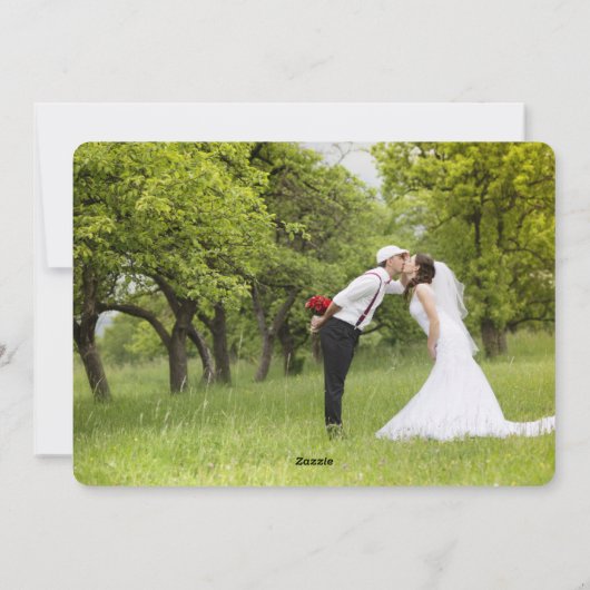 初めてのクリスマス2枚の写真カード シーズンカード (裏面)