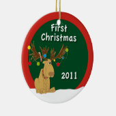 初めてのクリスマス2011は飾ります(男の子) セラミックオーナメント (右)