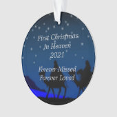 初めてのクリスマス2021天国写真オーナメント オーナメント (正面)