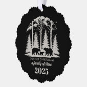 初めてのクリスマス2025年3回コスタムの家族 オーナメントカード (左)
