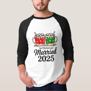 初めてのクリスマス2025 かわいいホットチョコレート Tシャツ