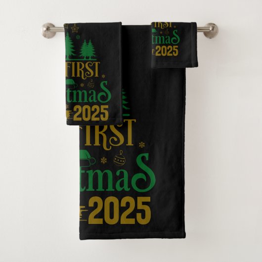 初めてのクリスマス2025 ブラック バスタオルセット (インサイチュ)