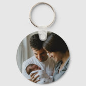 初めてのクリスマス3人の家族 キーホルダー (裏面)