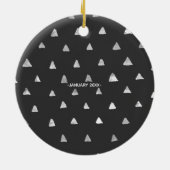 初めてのクリスマス3人の家族 セラミックオーナメント (裏面)