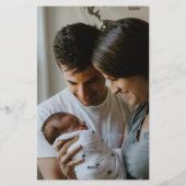 初めてのクリスマス3人の家族 便箋 (裏面)