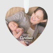初めてのクリスマス3人家族 オーナメント (正面)