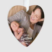 初めてのクリスマス3人家族 オーナメント (正面)
