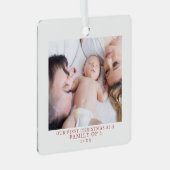 初めてのクリスマス3枚の写真 メタルオーナメント (正面右)