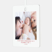 初めてのクリスマス3枚の写真 メタルオーナメント (正面左)