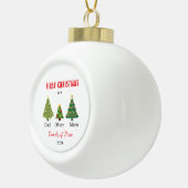 初めてのクリスマス3枚撮影記念の家族 セラミックボールオーナメント (右)