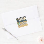 初めてのクリスマス3D羊飼い スクエアシール (封筒)