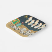 初めてのクリスマス3D羊飼い ペーパープレート (傾斜あり)