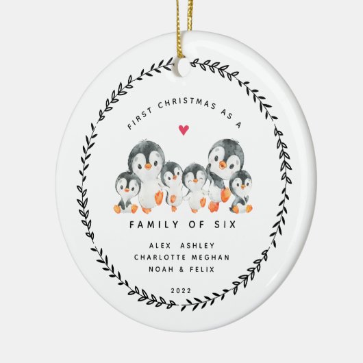 初めてのクリスマス6ペンギン・セラミの家族 セラミックオーナメント (左)