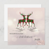 初めてのクリスマス、かわいいデアーズバッファロープレイド (正面/裏面)