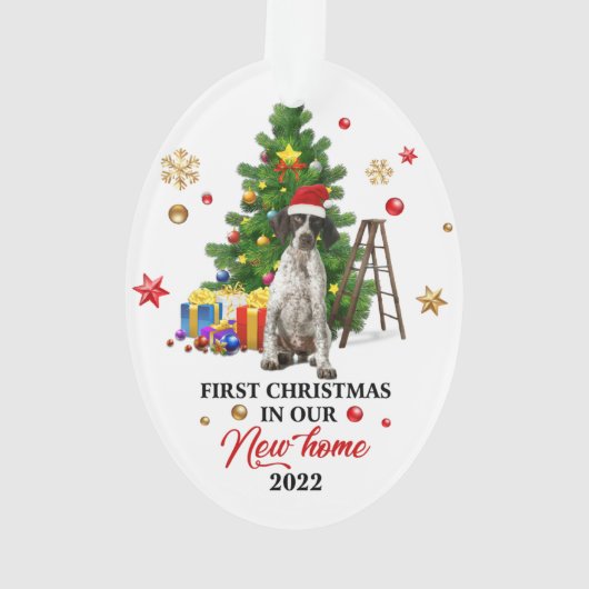 初めてのクリスマス |かわいいプレゼント オーナメント (裏面)