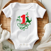 初めてのクリスマス かわいい恐竜ディノ ベビーボディスーツ