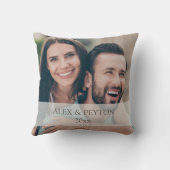初めてのクリスマス　ご夫婦　写真　麻布　ブルックリン風 クッション (裏面)