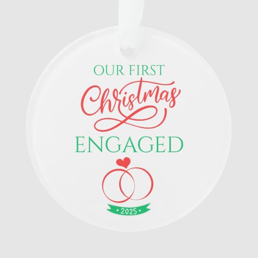 初めてのクリスマス ご婚約 2025 オーナメント (正面)