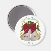 初めてのクリスマス ウェディングベル マグネット (正面/裏面)