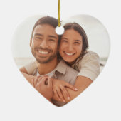 初めてのクリスマス+エンゲージ+ミスルトー写真 セラミックオーナメント (裏面)