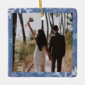 初めてのクリスマス、カスタム写真 セラミックオーナメント (正面)