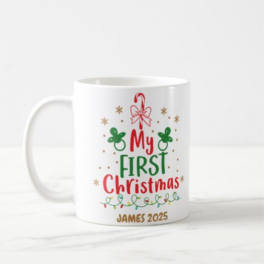 初めてのクリスマス キャンディーキャン コーヒーマグカップ (左)