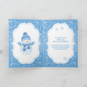 初めてのクリスマス |グリーティングカード男の赤ちゃん カード (内部)