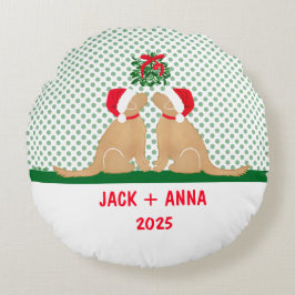 初めてのクリスマス サンタドッグ カスタムラウンドピロー ラウンドクッション