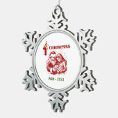 初めてのクリスマス スノーフレークピューターオーナメント (右)