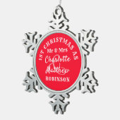 初めてのクリスマス スノーフレークピューターオーナメント (右)