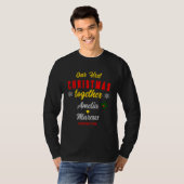 初めてのクリスマス スノーフレーク ブラック Tシャツ (正面フル)