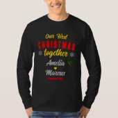 初めてのクリスマス スノーフレーク ブラック Tシャツ (正面)