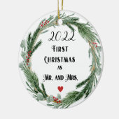 初めてのクリスマス セラミックオーナメント (左)