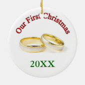 初めてのクリスマス セラミックオーナメント (裏面)