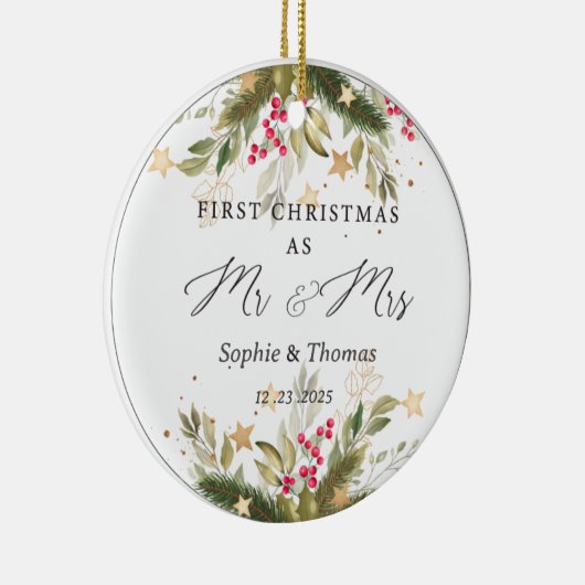 初めてのクリスマス セラミックオーナメント (右)