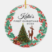 初めてのクリスマス セラミックオーナメント (裏面)