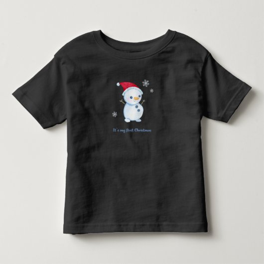 初めてのクリスマス トドラーのTシャツ トドラーTシャツ (正面)