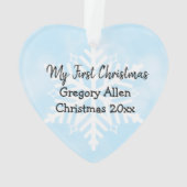 初めてのクリスマス ニューベイビー記念品 オーナメント (裏面)