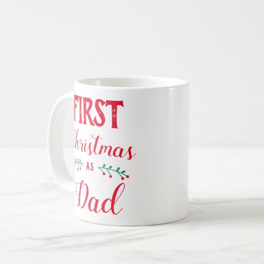 初めてのクリスマス・パパとして コーヒーマグカップ (正面左)