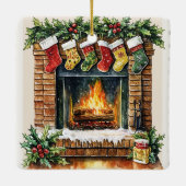 初めてのクリスマス パーソナライズされた セラミックオーナメント (裏面)