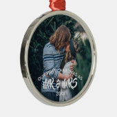 初めてのクリスマス パーソナライズされた セラミックオーナメント (右)