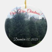 初めてのクリスマス、パーソナライズ、 セラミックオーナメント (裏面)