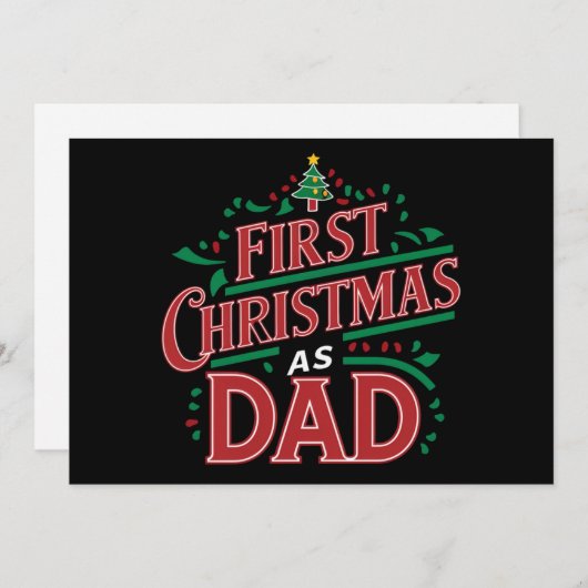 初めてのクリスマス・ファーストクリスマス親子おそろい シーズンカード (正面/裏面)