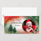 初めてのクリスマス フォトカード テンプレート (正面/裏面)