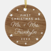 初めてのクリスマス+フォトセラミックオーナメント セラミックオーナメント (正面)