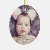 初めてのクリスマス，フォトホリデー セラミックオーナメント (右)